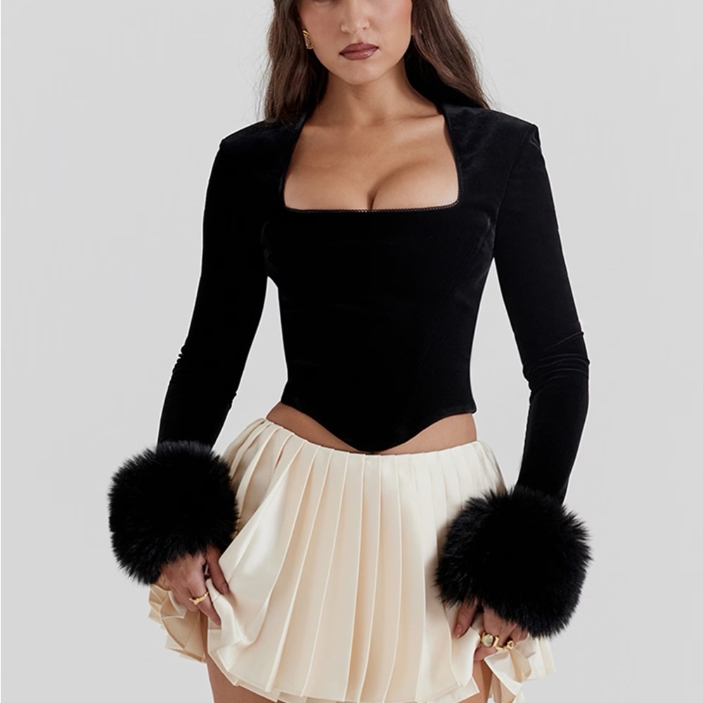 House of CB velvet top
